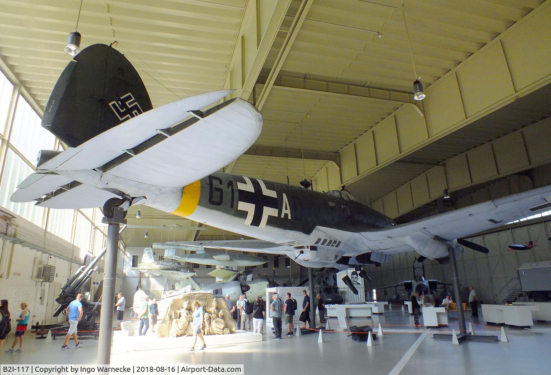 B2I-117, CASA 2-111D C/N 125, CASA 2.111D, posing as a Heinkel He 111 at the Luftwaffenmuseum (German Air Force museum), Berlin-Gatow