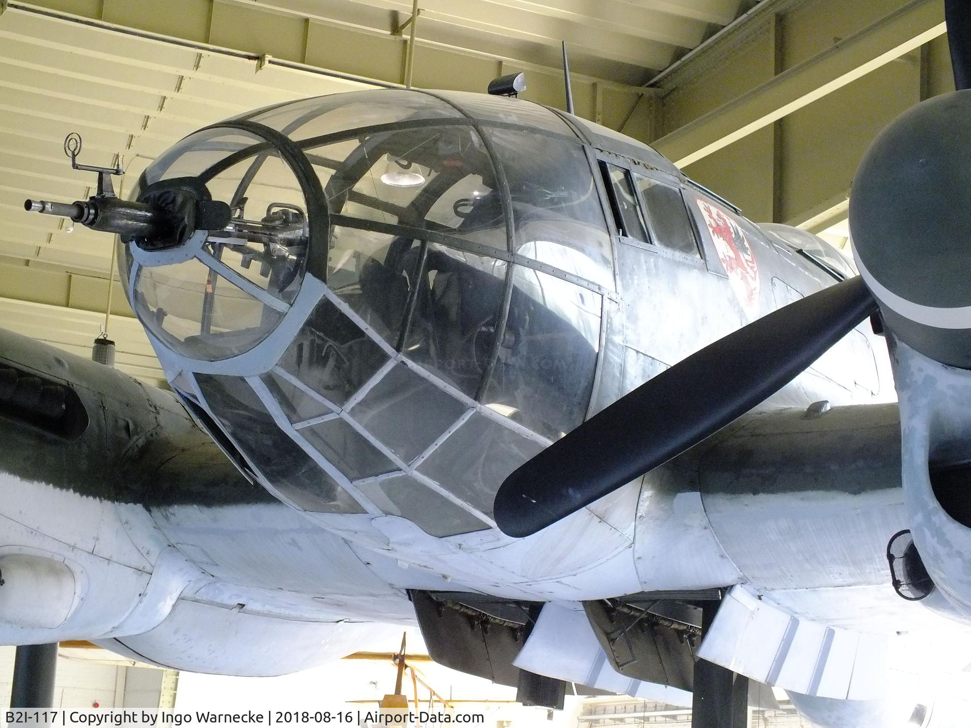B2I-117, CASA 2-111D C/N 125, CASA 2.111D, posing as a Heinkel He 111 at the Luftwaffenmuseum (German Air Force museum), Berlin-Gatow