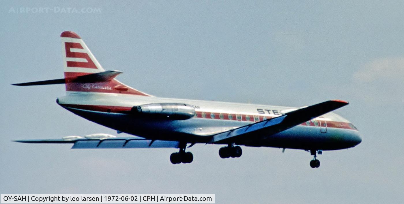 OY-SAH, 1961 Sud Aviation SE-210 Caravelle VI-R C/N 88, Copenhagen 2.6.1972