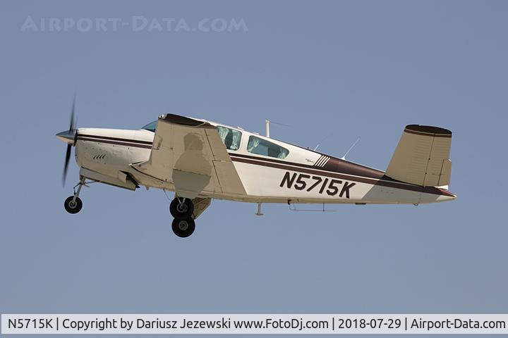 N5715K, 1964 Beech S35 Bonanza C/N D-7510, Beech S35 Bonanza  C/N D-7510, N5715K