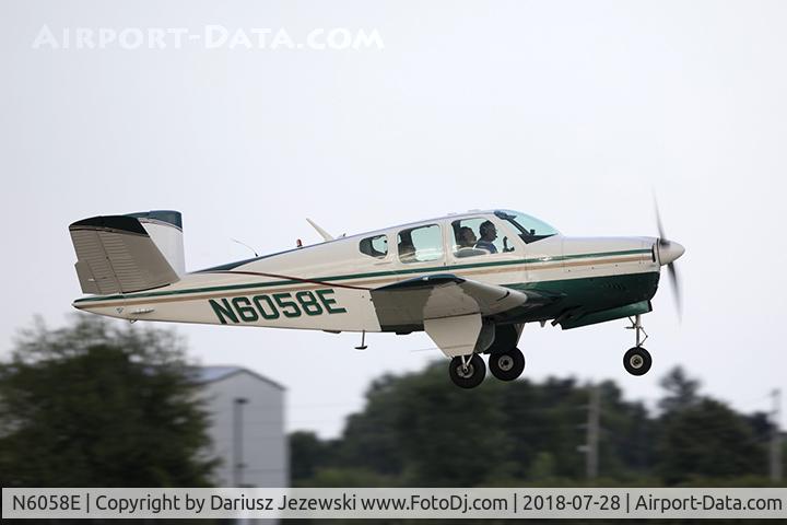 N6058E, 1959 Beech K35 Bonanza C/N D-6025, Beech K35 Bonanza  C/N D-6025, N6058E