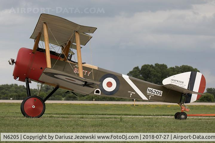 N6205, 1991 Sopwith Pup C/N 5459, Sopwith PUP  C/N 5459, N6205