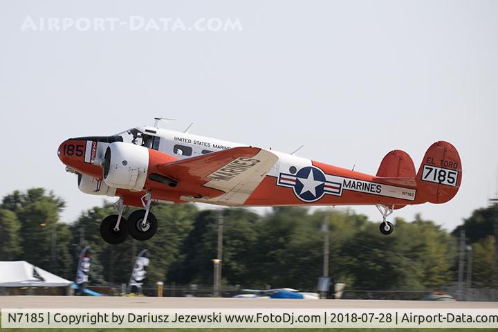 N7185, 1952 Beech Expeditor 3NM (D18S) C/N CA-104, Beech 3NM Twin Beech  C/N CA-104, N7185