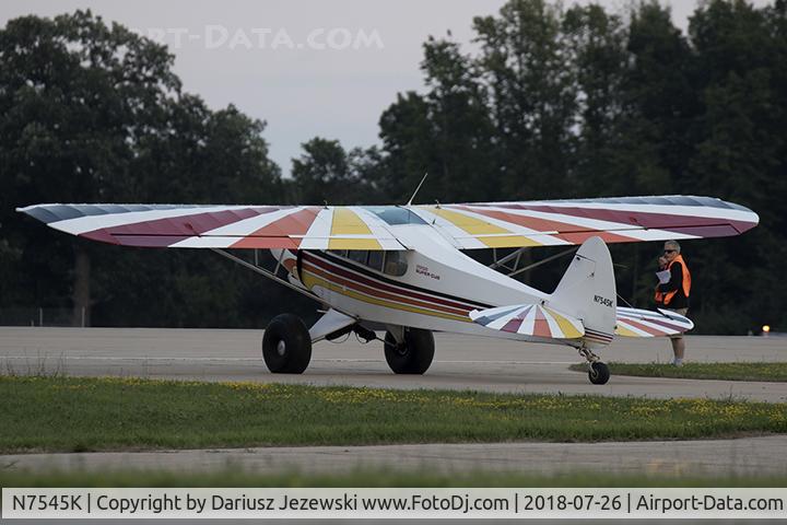 N7545K, 1950 Piper PA-18-105 Super Cub C/N 18-261, Piper PA-18-105 Super Cub  C/N 18-261, N7545K