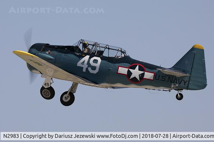 N2983, 2002 North American AT-6D Texan C/N 88-18053, North American AT-6D Texan  C/N 88-18053, N2983