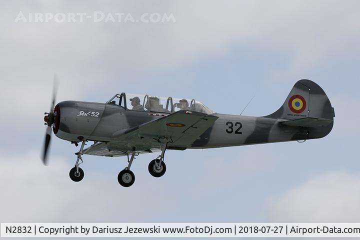 N2832, 1986 Yakovlev (Aerostar) Yak-52 C/N 866411, Yakovlev (Aerostar) Yak-52  C/N 866411, N2832