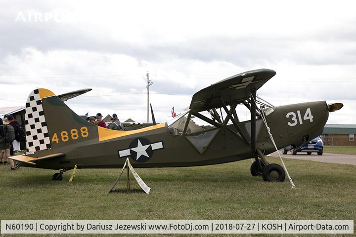 N60190, 1945 Stinson L-5 Sentinel C/N 76-91, Stinson L-5 Sentinel  C/N 76-91, N60190