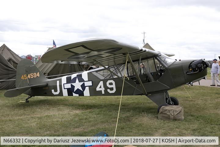 N66332, 1945 Piper L-4J Grasshopper (J3C-65D) C/N 13334, Piper L-4J Grasshopper (J3C-65D)  C/N 13334, N66332