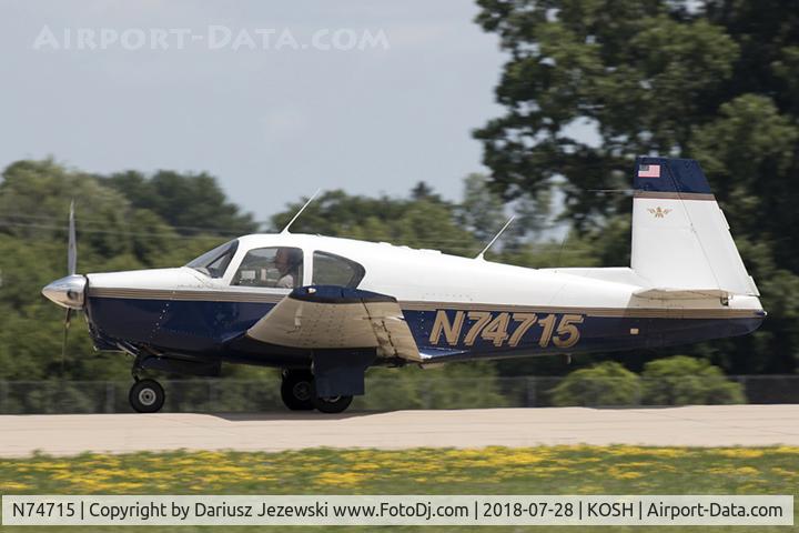 N74715, 1961 Mooney M20B Mark 21 C/N 1715, Mooney M20B Mark 21  C/N 1715, N74715