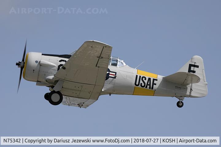 N75342, 1956 North American AT-6D Texan C/N 42-44641, North American AT-6D Texan  C/N 42-44641, N75342