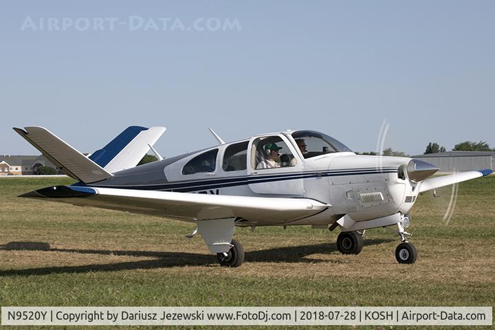 N9520Y, 1962 Beech P35 Bonanza C/N D-7016, Beech P35 Bonanza  C/N D-7016, N9520Y