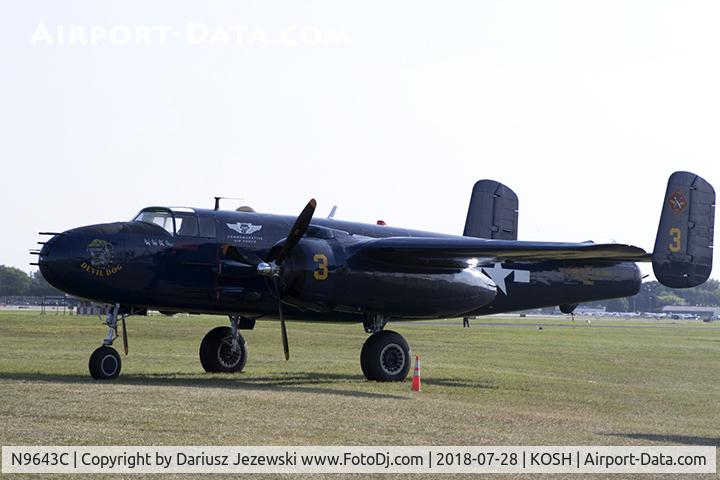 N9643C, 1944 North American B-25J Mitchell Mitchell C/N 108-47512, North American B-25J Mitchell 
