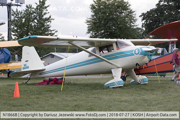 N1866B, 1948 Luscombe 8F Silvaire C/N 6293, Luscombe 8F Silvaire Deluxe  C/N 6293, NC1866B