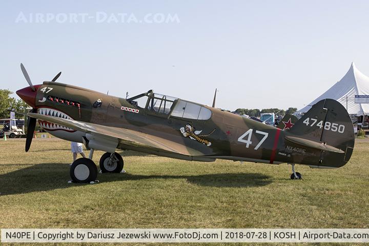 N40PE, 1942 Curtiss P-40E C/N AK905, Curtiss P-40E Warhawk  C/N AK905, NX40PE