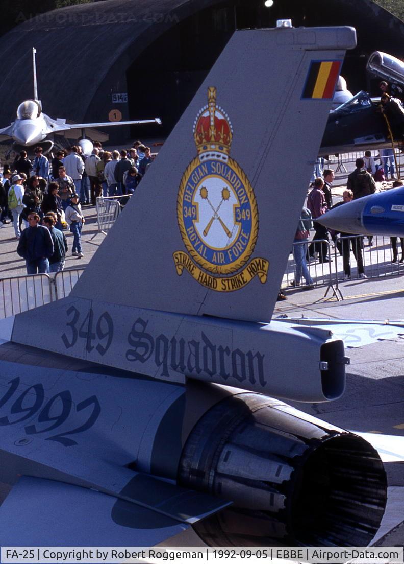 FA-25, SABCA F-16A Fighting Falcon C/N 6H-25, SPECIAL COLORS.349 SQD.