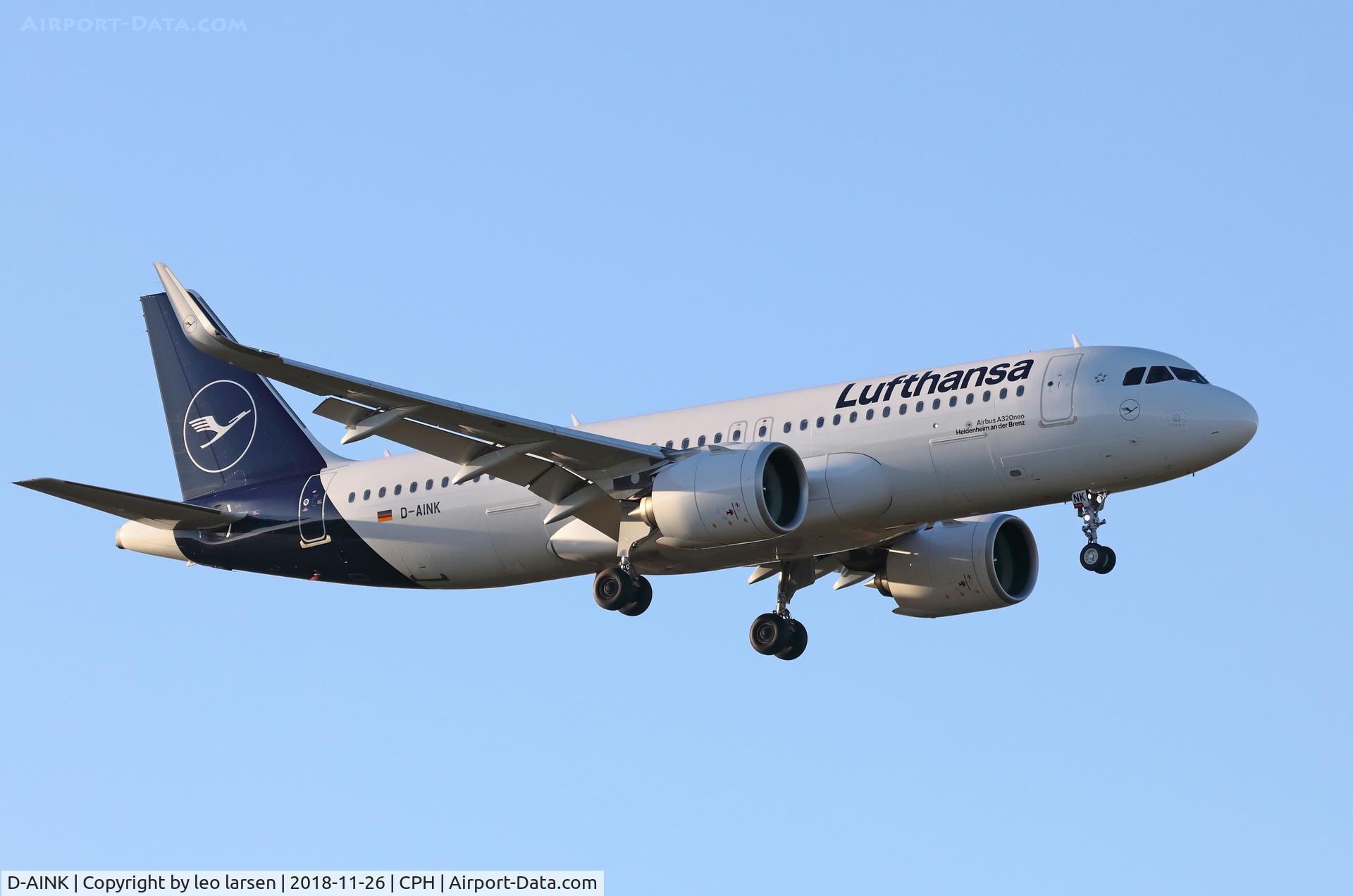 D-AINK, 2018 Airbus A320-271NEO C/N 8249, Copenhagen 26.11.2018