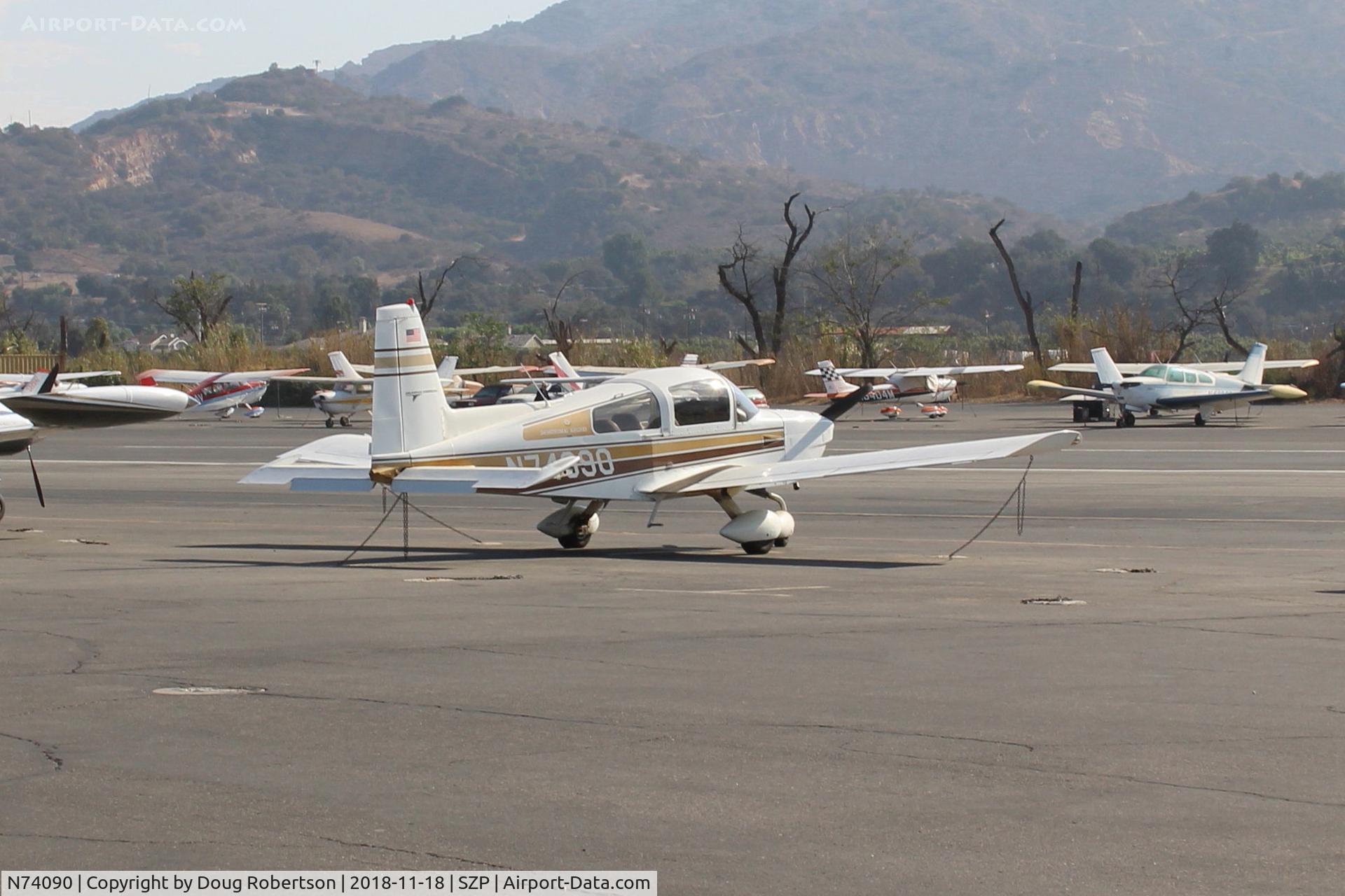 N74090, 1975 Grumman American AA-5B Tiger C/N AA5B-0126, 1975 Grumman American AA-5B TIGER, Lycoming O&VO-360 180 Hp, of Infinitesimal Airlines