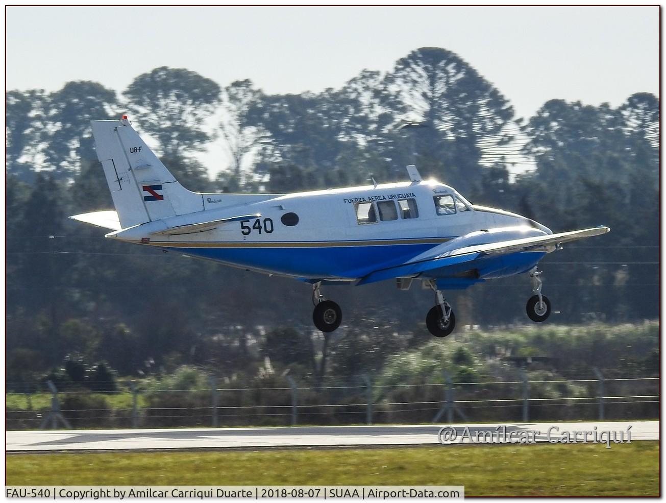 FAU-540, Beechcraft A65-80 Queen Air C/N LC-325, Take off from SUAA