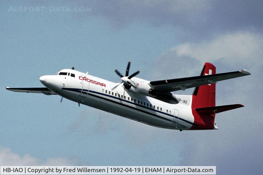 HB-IAO, 1990 Fokker 50 C/N 20192, Crossair