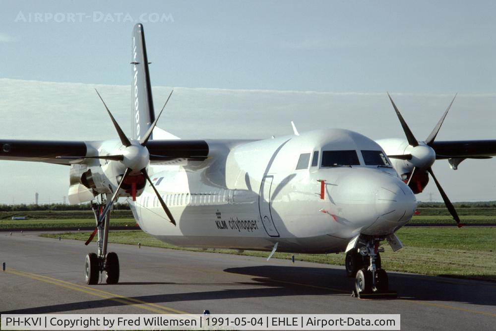 PH-KVI, 1991 Fokker 50 C/N 20218, KLMCityhopper
