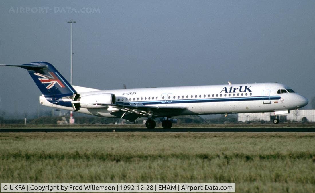 G-UKFA, 1989 Fokker 100 (F-28-0100) C/N 11246, AirUK