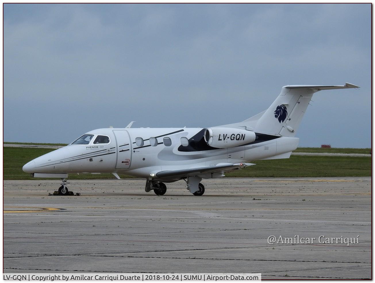 LV-GQN, 2012 Embraer EMB-500 Phenom 100 C/N 50000286, Landed at SUMU