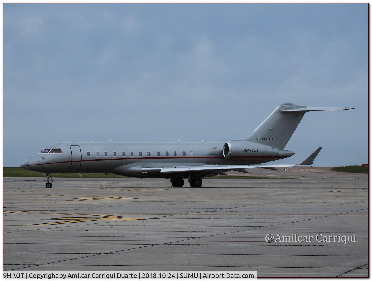 9H-VJT, 2015 Bombardier BD-700-1A10 Global 6000 C/N 9721, Taxi in SUMU