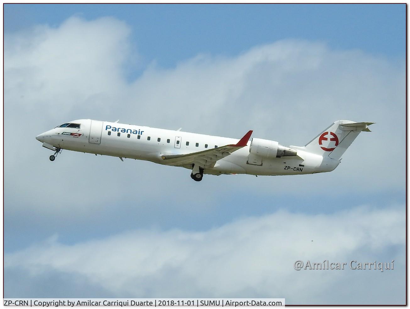 ZP-CRN, 2003 Canadair CRJ-200LR (CL-600-2B19) C/N 7866, Take off from SUMU