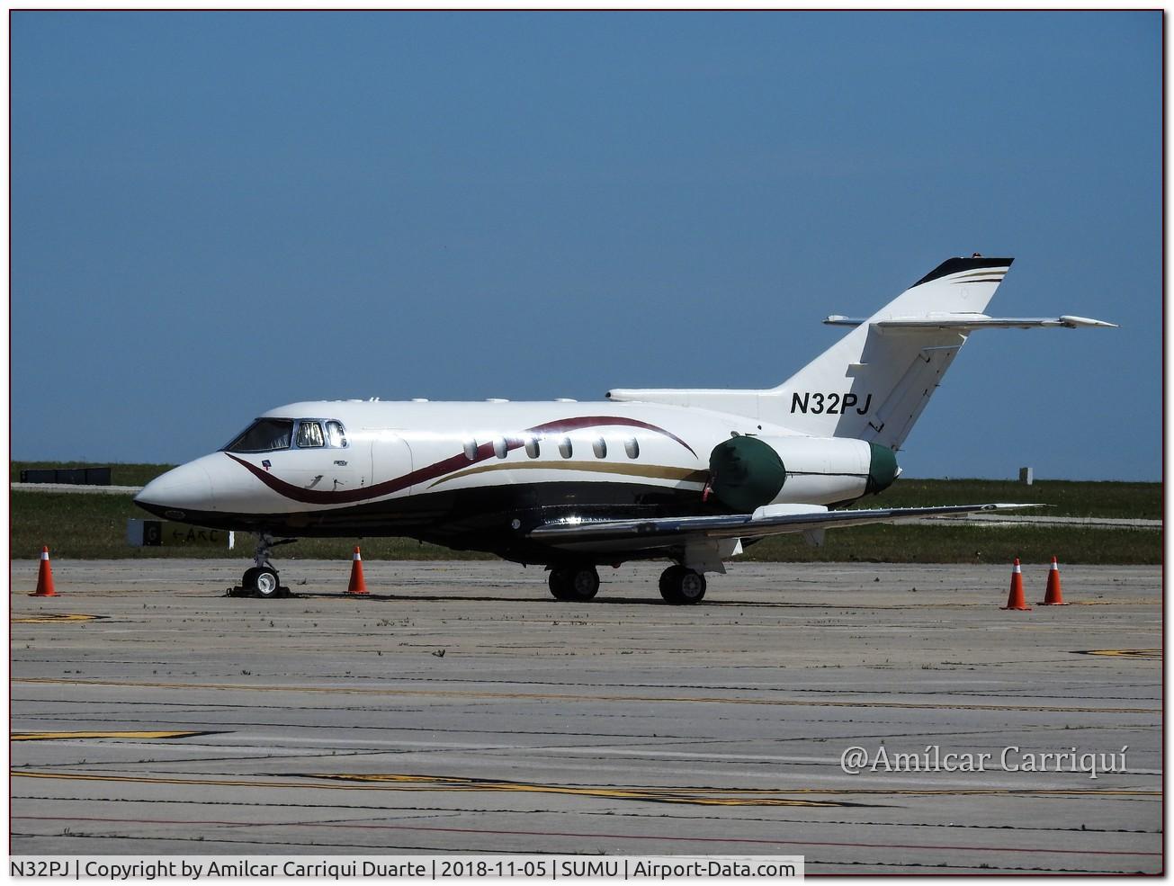 N32PJ, British Aerospace BAe-125-800A C/N NA0455, Landed at SUMU