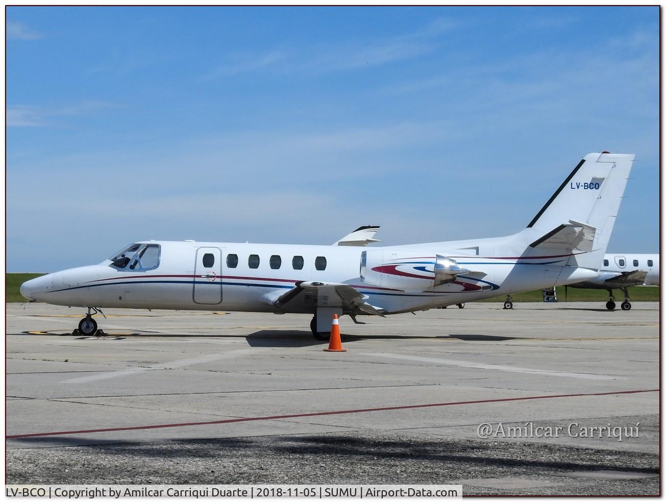 LV-BCO, 1983 Cessna 550 Citation II C/N 550-0458, Landed at SUMU
