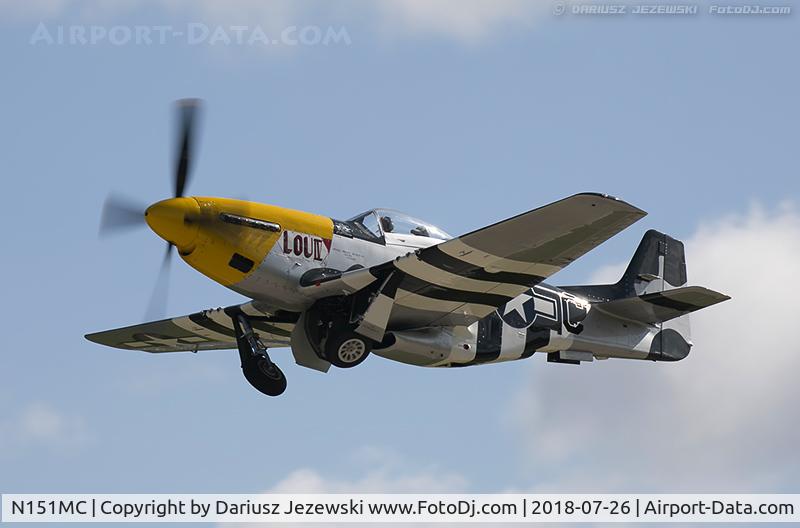 N151MC, 1968 North American F-51D Mustang Mustang C/N AF6722581, North American F-51D Mustang 