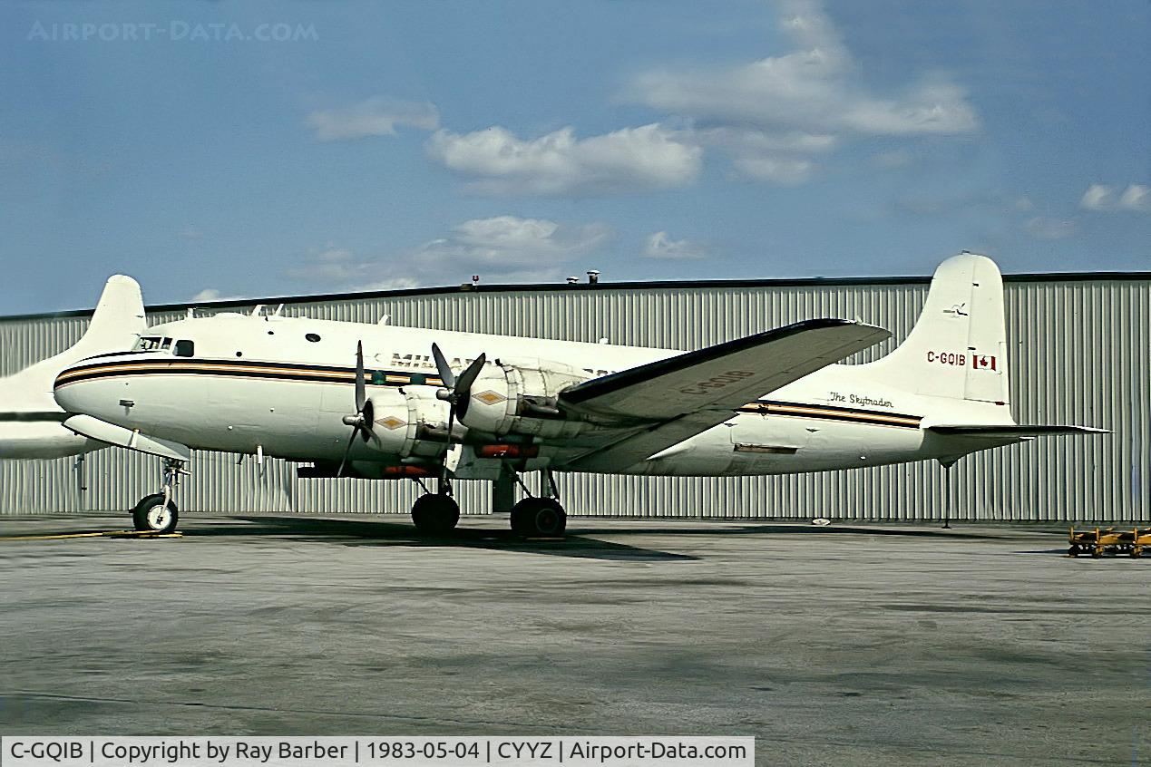C-GQIB, 1945 Douglas C-54E Skymaster (DC-4A) C/N DO316, C-GQIB   Douglas C-54R-15-DO Skymaster [27370] (Millardair) Toronto Int'l-Malton~C 04/05/1983