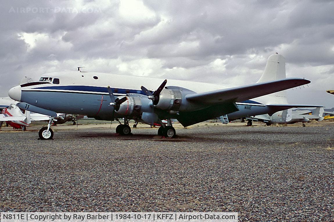 N811E, Douglas C-54G Skymaster C/N 36080, N811E   Douglas C-54G-15-DO Skymaster [36080] (James R Blumenthal) Mesa-Falcon Field~N 17/10/1984