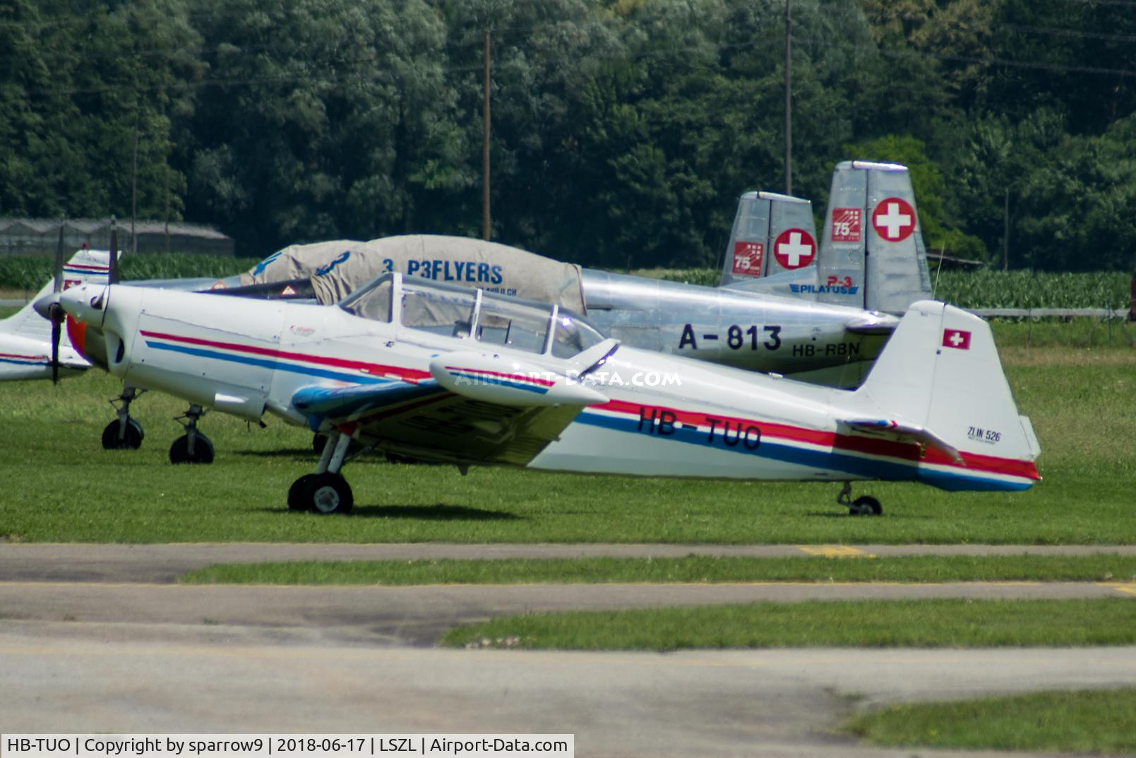HB-TUO, 1963 Zlín Z-526 Trener Master C/N 901, At Locarno-Magadino airport, civil side. New owner.