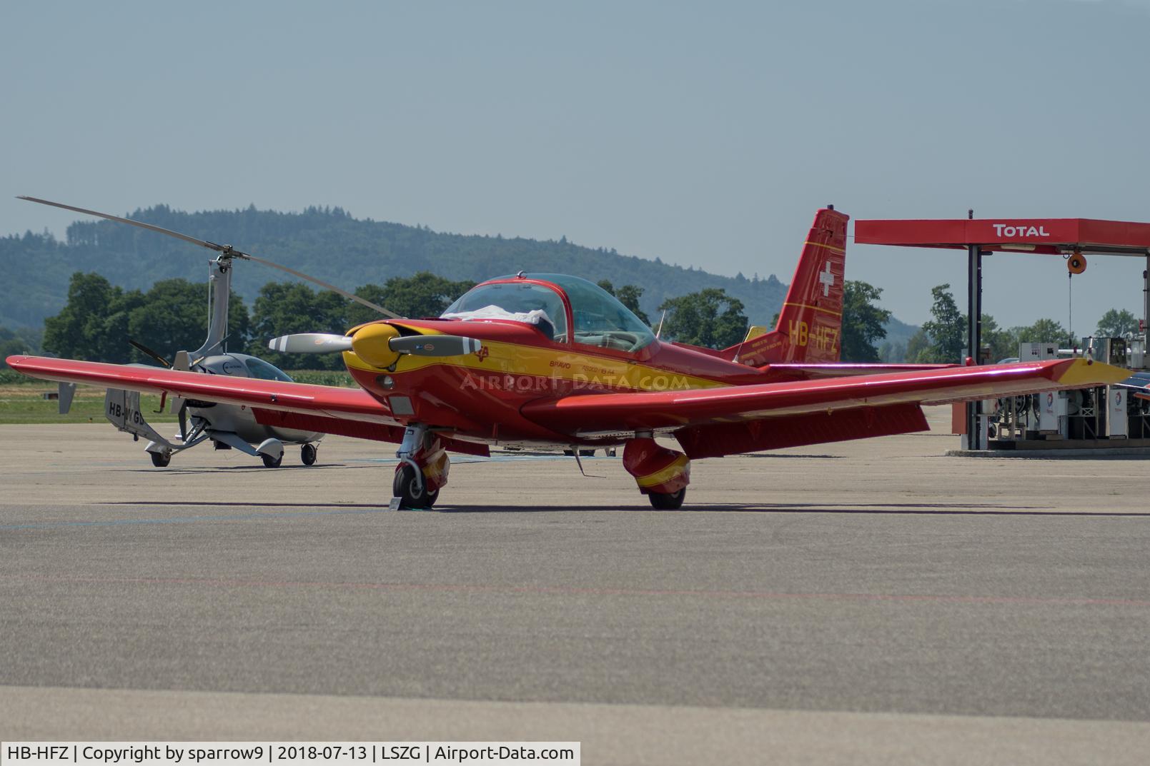 HB-HFZ, 1991 FFA AS-202/18A-4 Bravo C/N 237, At Grenchen airport.