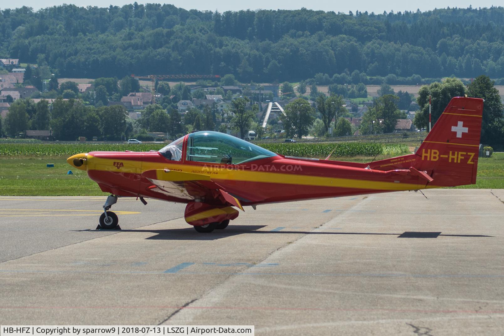 HB-HFZ, 1991 FFA AS-202/18A-4 Bravo C/N 237, At Grenchen airport.