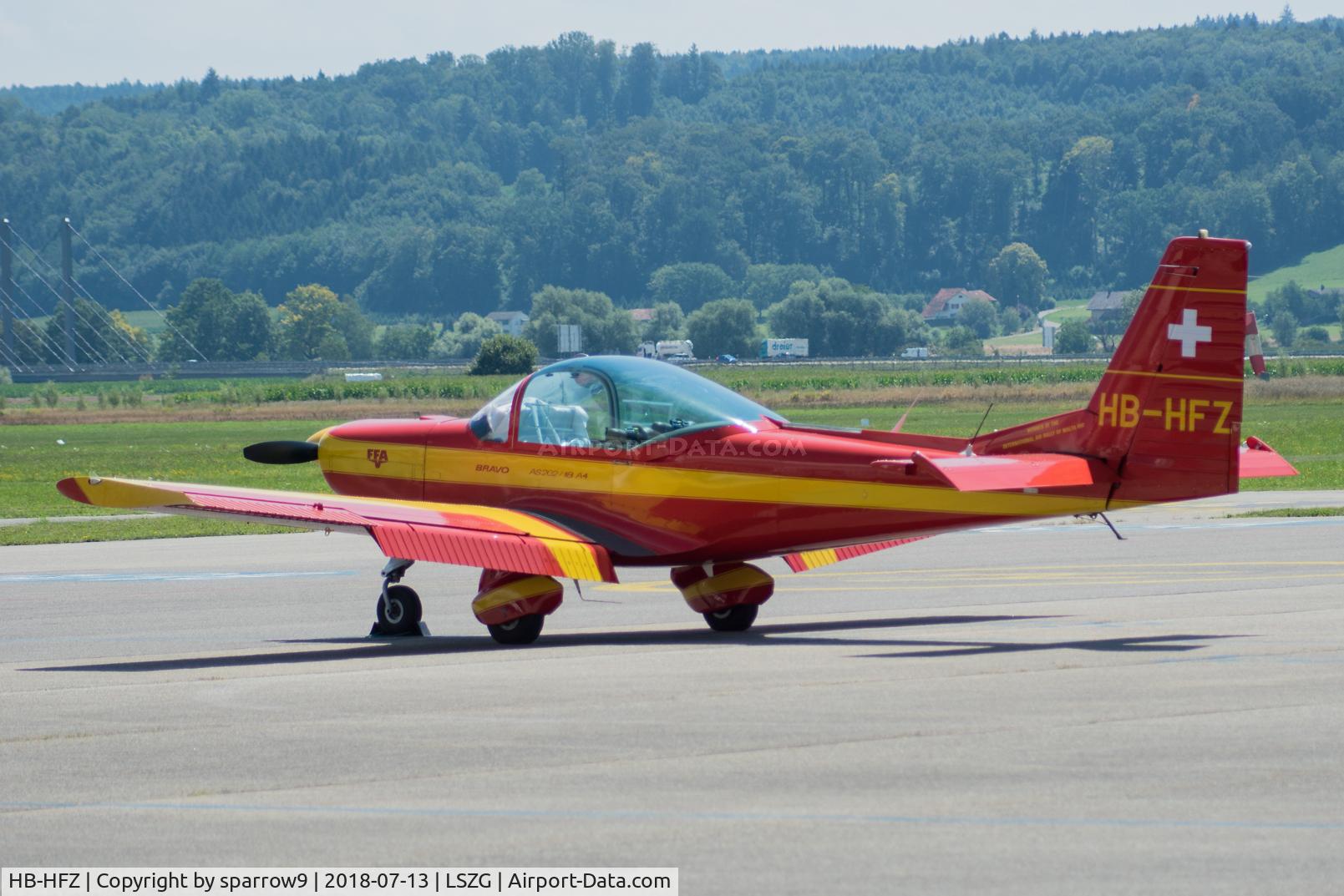 HB-HFZ, 1991 FFA AS-202/18A-4 Bravo C/N 237, At Grenchen airport.
