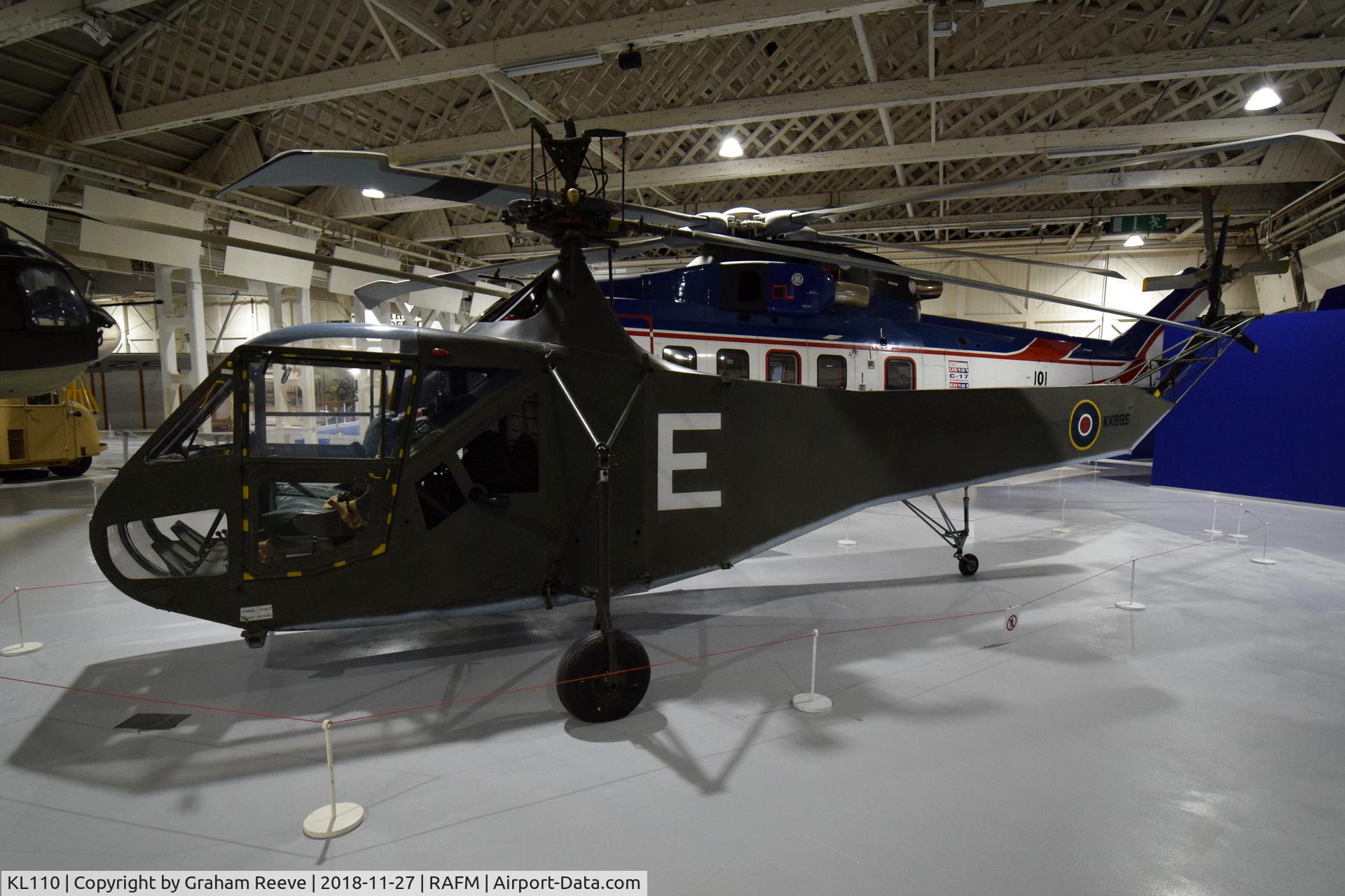 KL110, 1944 Sikorsky R-4B Hoverfly I C/N 140, On display at the RAF Museum, Hendon.