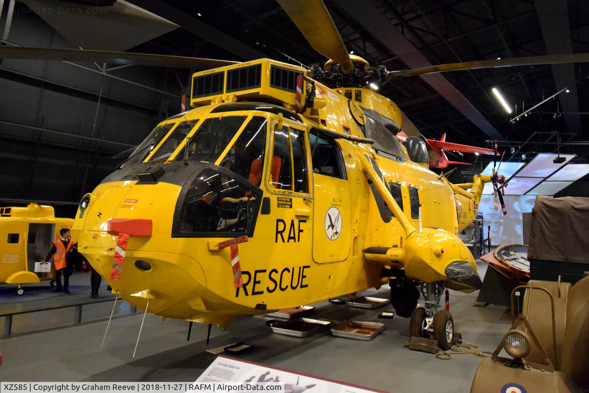 XZ585, 1977 Westland Sea King HAR.3 C/N WA851, On display at the RAF Museum, Hendon.
