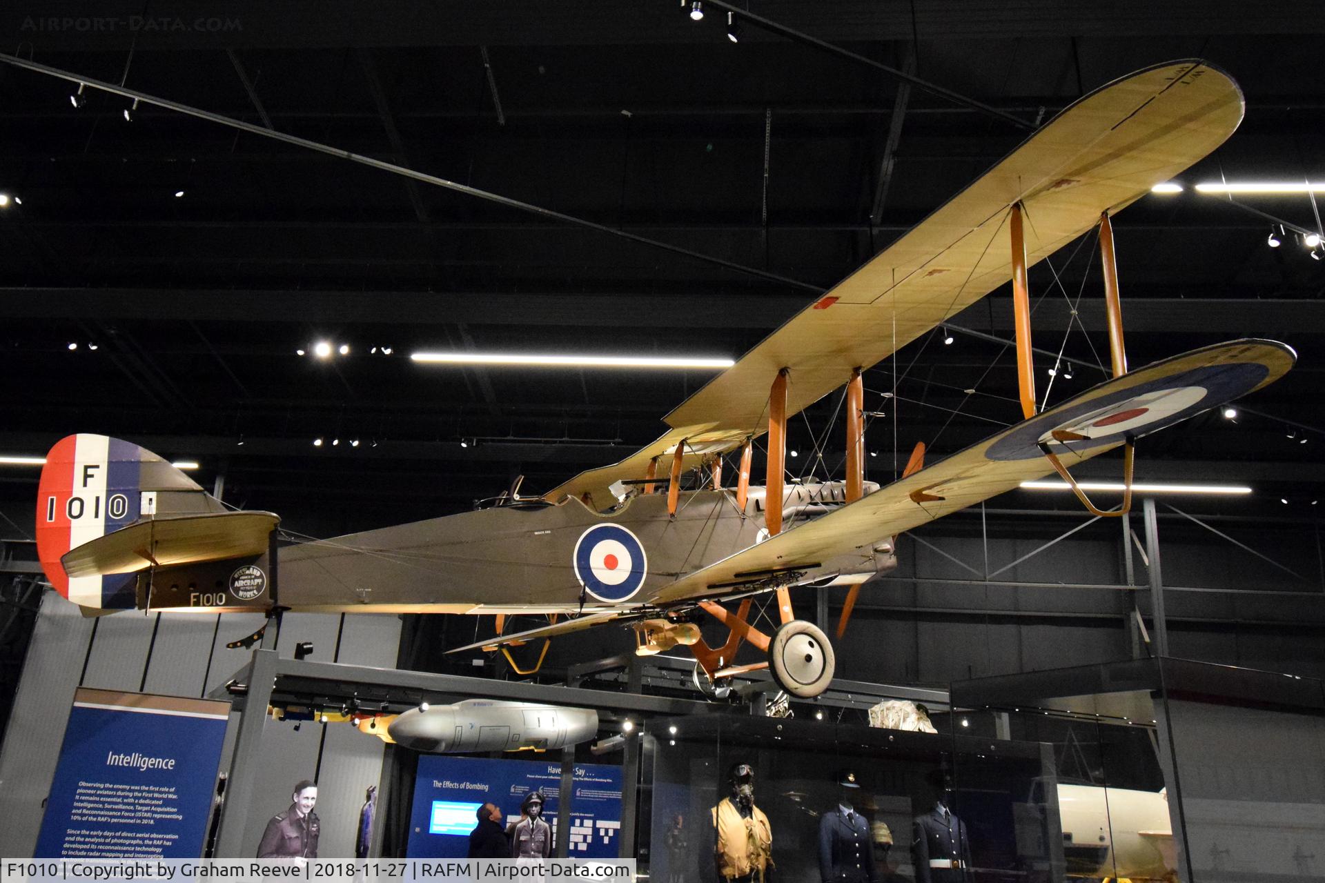 F1010, De Havilland DH-9A C/N WA8459AMA, On display at the RAF Museum, Hendon.