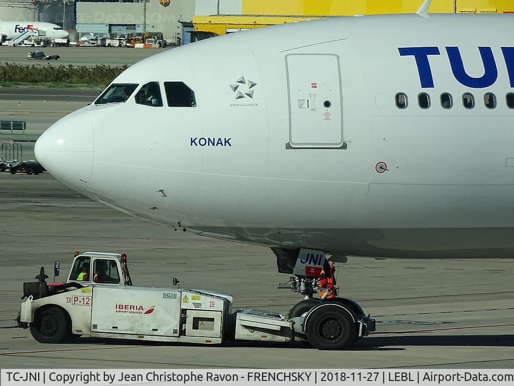 TC-JNI, 2010 Airbus A330-343X C/N 1160, Turkish Airlines TK1854 pushback to Istanbul
