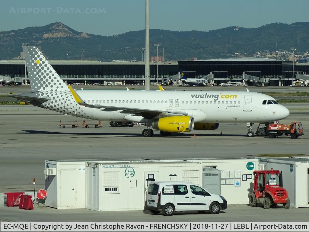 EC-MQE, 2017 Airbus A320-232 C/N 7585, Vueling at Barcelona airport