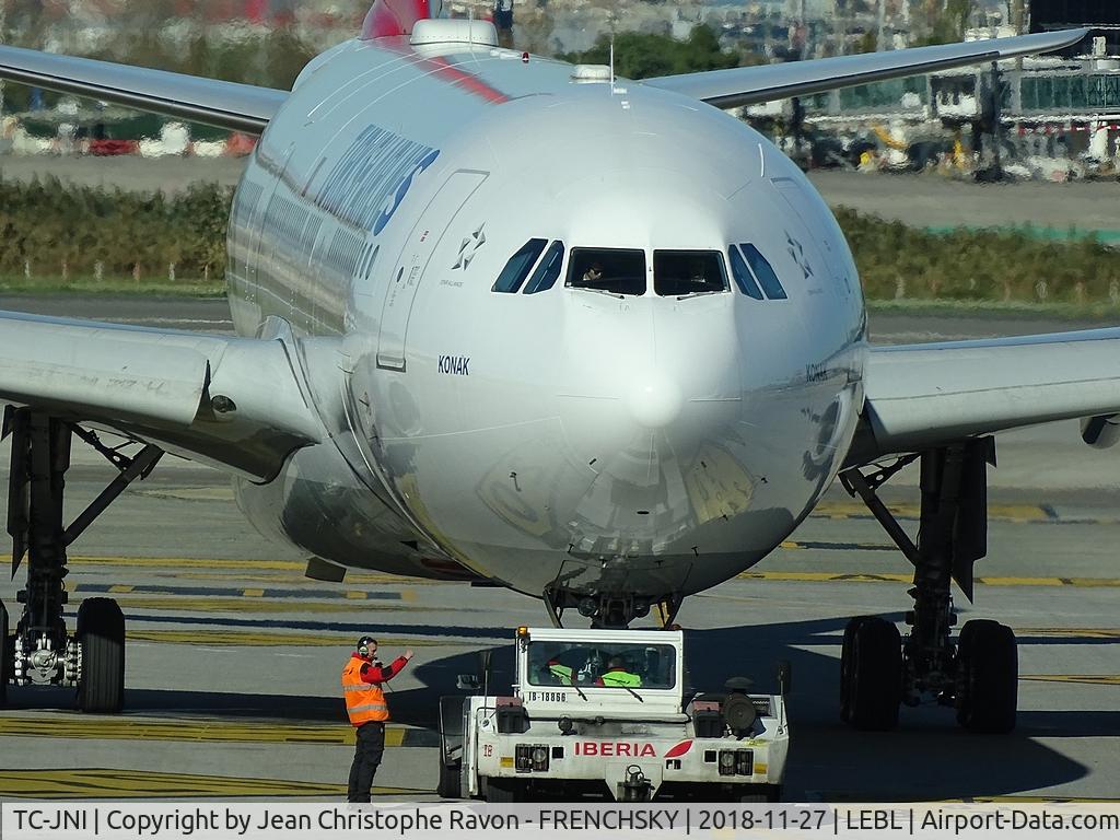 TC-JNI, 2010 Airbus A330-343X C/N 1160, Turkish Airlines TK1854 pushback to Istanbul