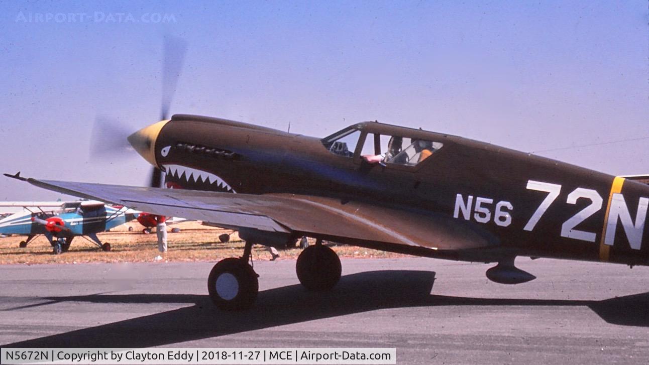 N5672N, 1943 Curtiss P-40 Kittyhawk C/N 18723, Merced fly-in 6-63
