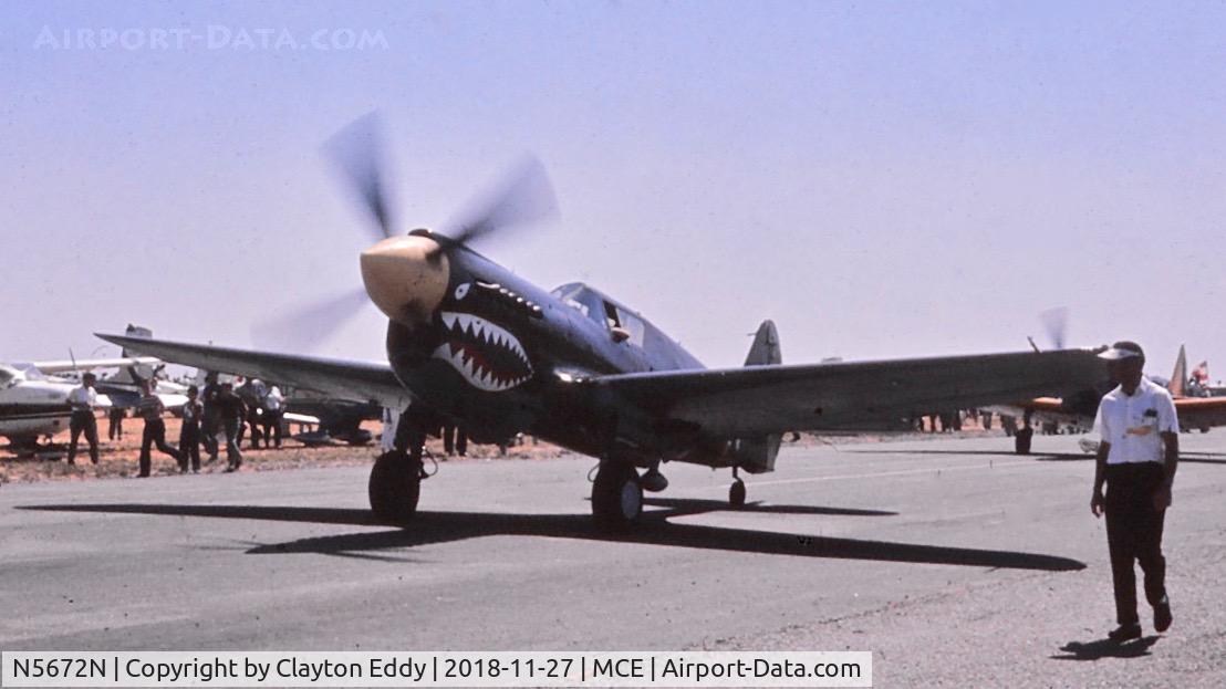 N5672N, 1943 Curtiss P-40 Kittyhawk C/N 18723, Merced fly-in 6-63