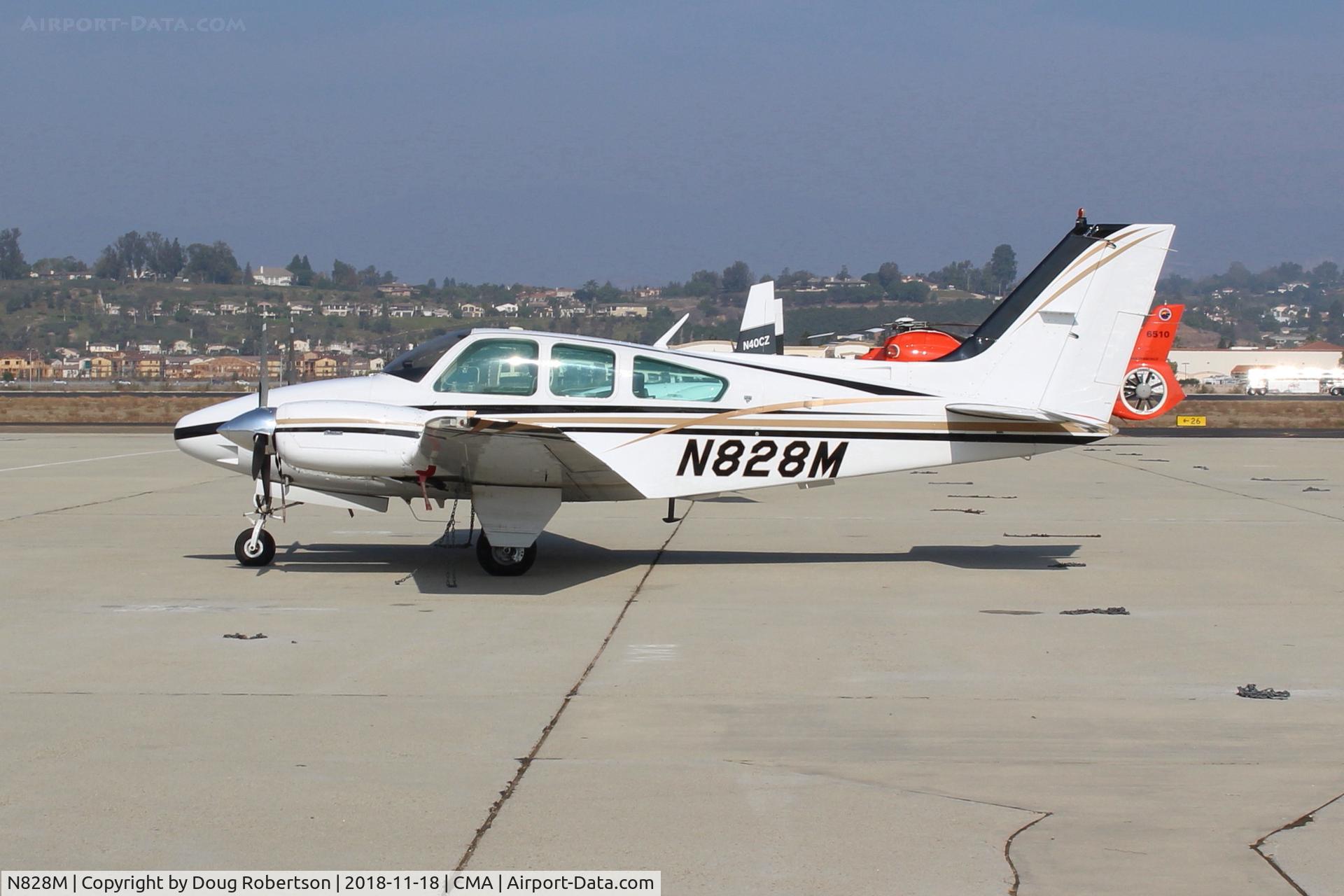 N828M, 1980 Beech 95-B55 (T42A) Baron C/N TC-2299, 1980 Beech 95-B55 BARON, two Lycoming IO-470-L 260 Hp each