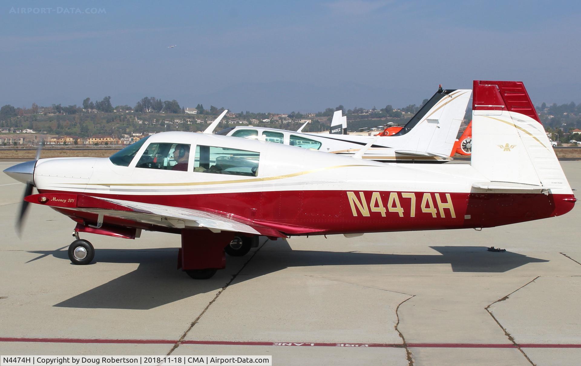 N4474H, 1978 Mooney M20J 201 C/N 24-0744, 1978 Mooney M20J 201, Lycoming IO-360-A3B6D 200 Hp, taxi