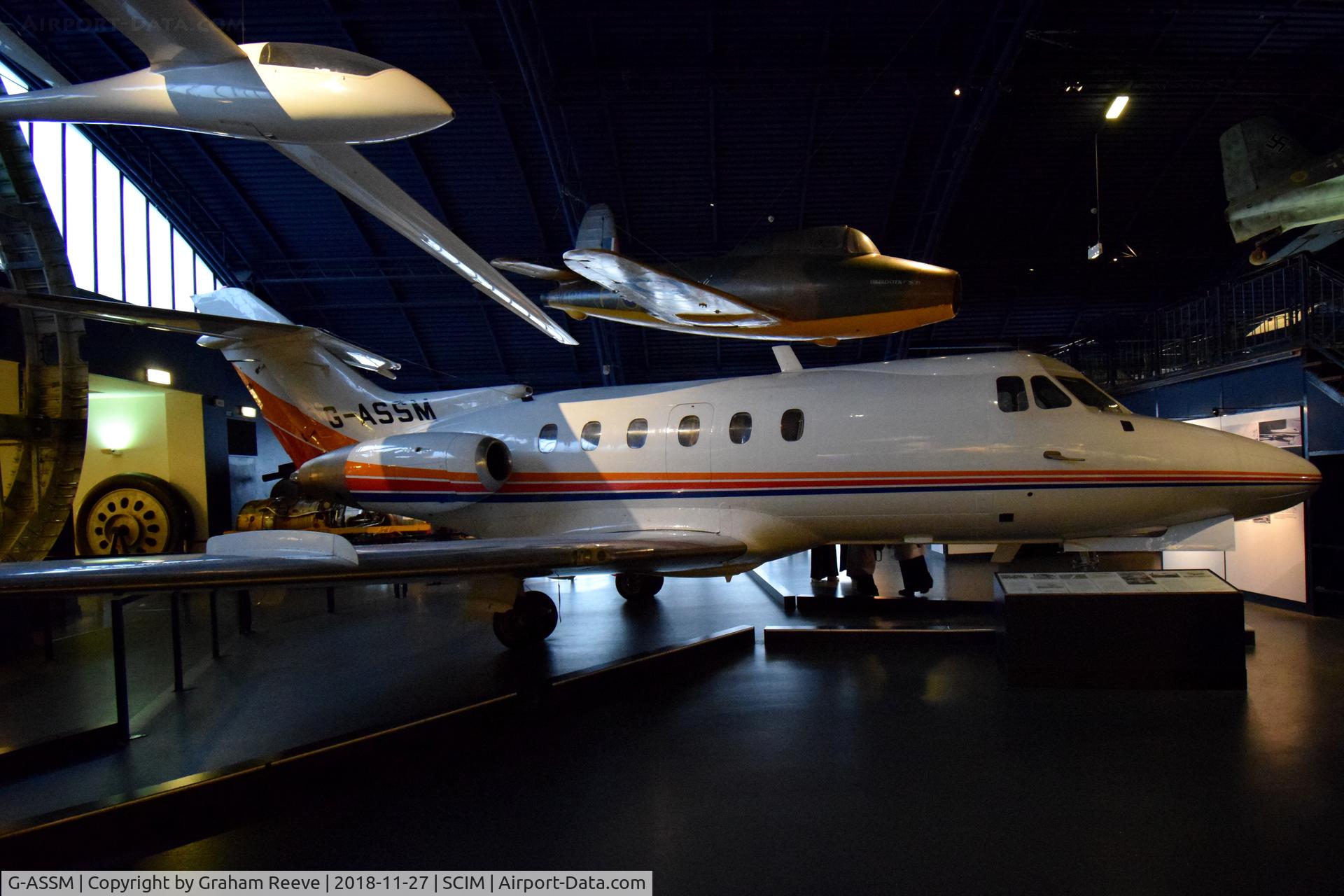 G-ASSM, 1965 Hawker Siddeley HS.125 Series 1 C/N 25010, On display at the Science Museum, London.