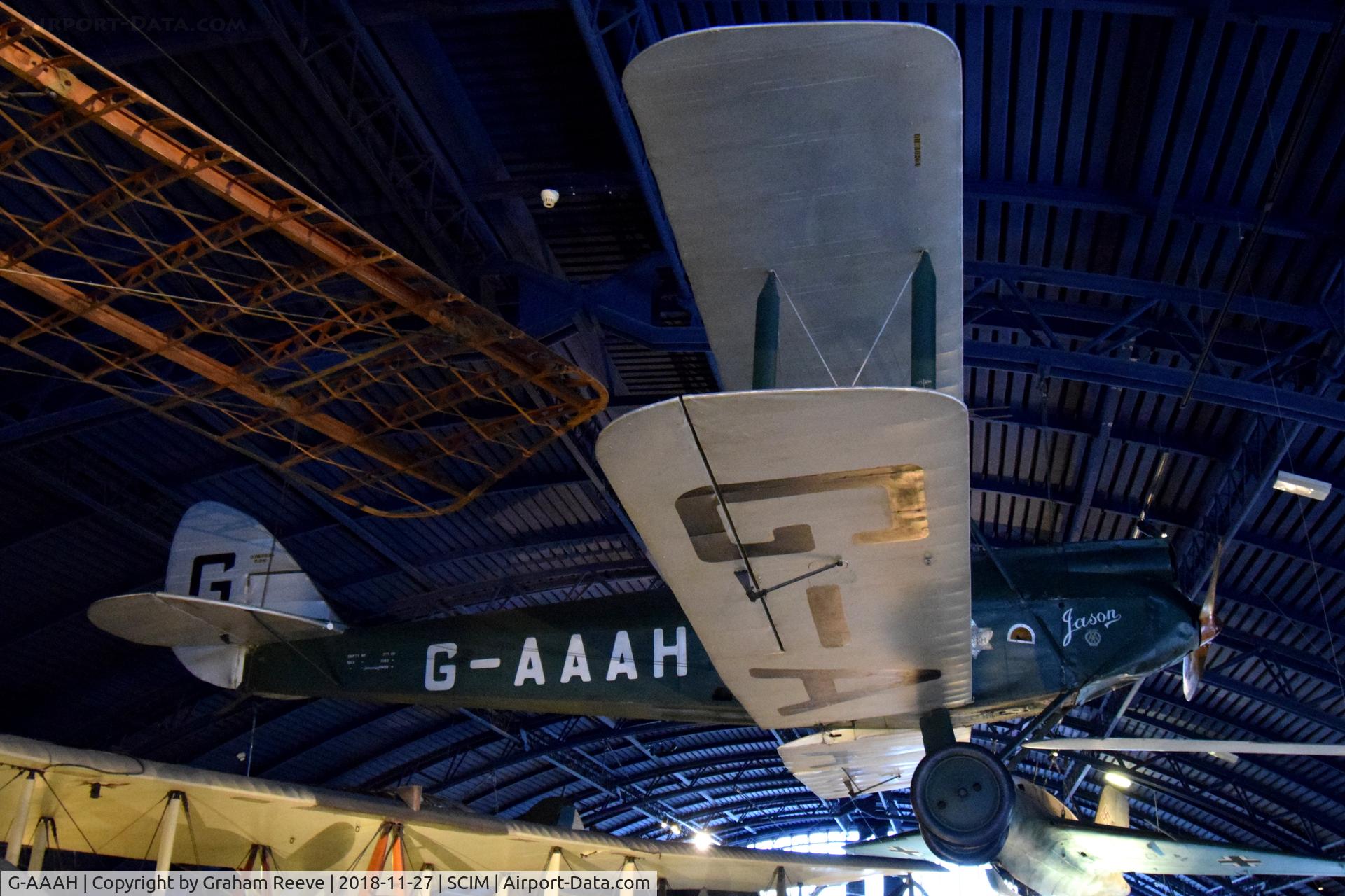 G-AAAH, 1928 De Havilland DH.60G Gipsy Moth C/N 804, On display at the Science Museum, London.