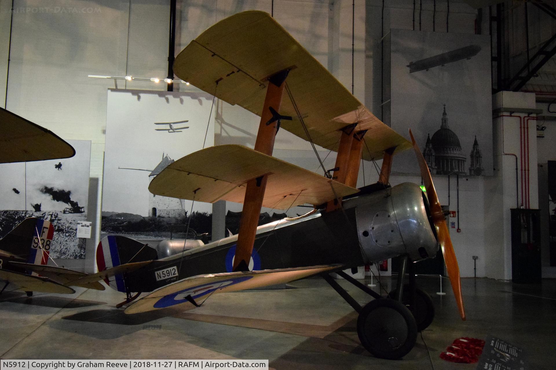 N5912, 1917 Sopwith Triplane C/N Not found N5912, On display at the RAF Museum, Hendon.